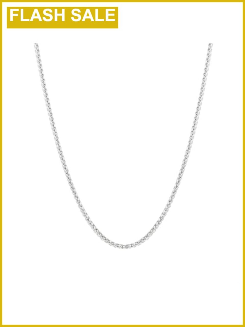 Stainless Steel Wheat Chain Necklace 2.5mm 26 Inch Lobster Clasp
